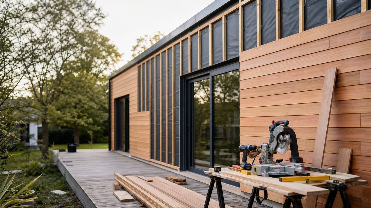 Pose d’un bardage bois horizontal: méthode complète
